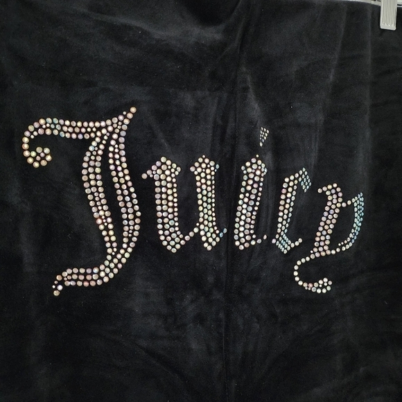 NWT JUICY COUTURE Big Bling Velour Biker Black Shorts XL - Picture 11 of 12